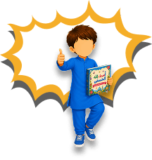 Joyful child learning explorer mascot
